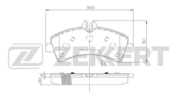 Brake Pad Set, disc brake (BS-2185)