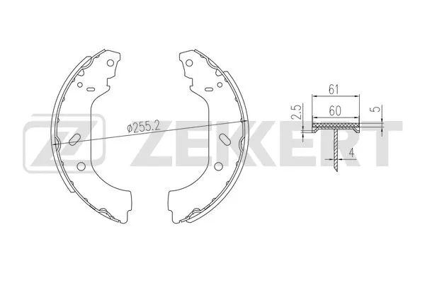 Brake Shoe Set (BK-4370)