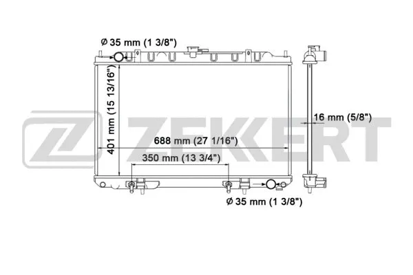 Radiator, engine cooling (MK-1147)