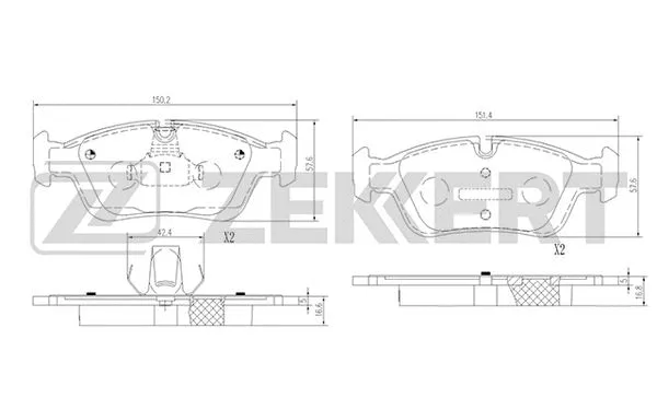 Brake Pad Set, disc brake (BS-1016)