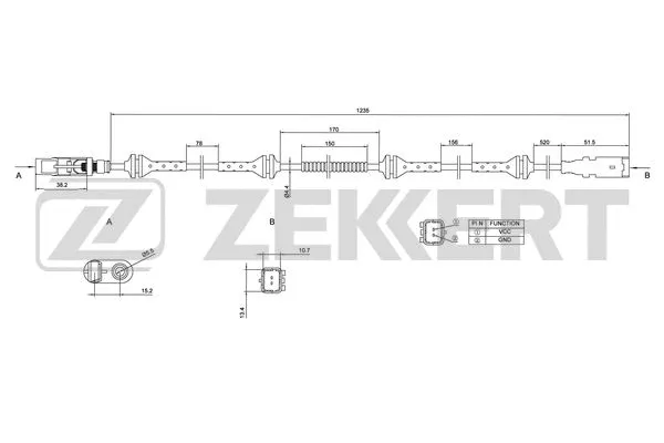 Sensor, wheel speed (SE-6037)
