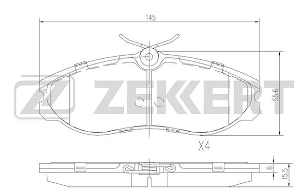 Brake Pad Set, disc brake (BS-1112)