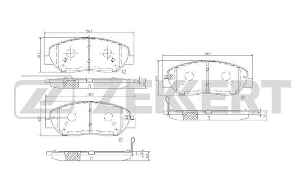 Brake Pad Set, disc brake (BS-1777)