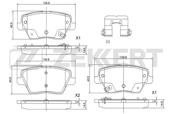 Brake Pad Set, disc brake (BS-1238)