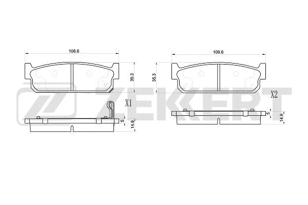 Brake Pad Set, disc brake (BS-1027)
