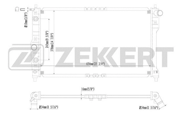 Radiator, engine cooling (MK-1382)