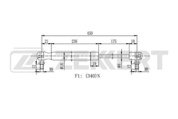 Gas Spring, boot/cargo area (GF-2178)