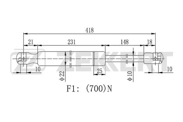 Gas Spring, boot/cargo area (GF-2190)