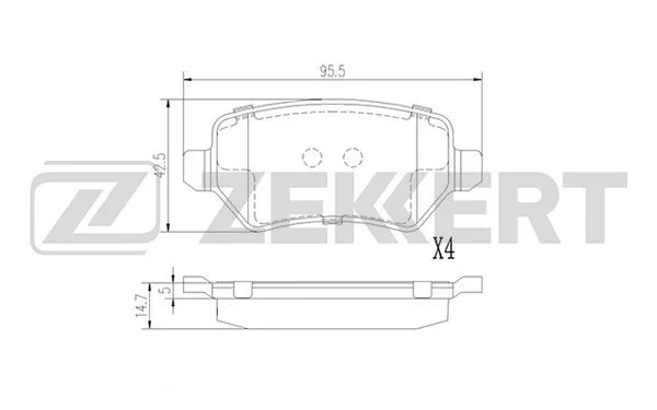 Brake Pad Set, disc brake (BS-1379)