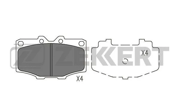 Brake Pad Set, disc brake (BS-2100)