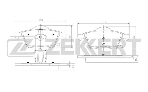 Brake Pad Set, disc brake (BS-2759)