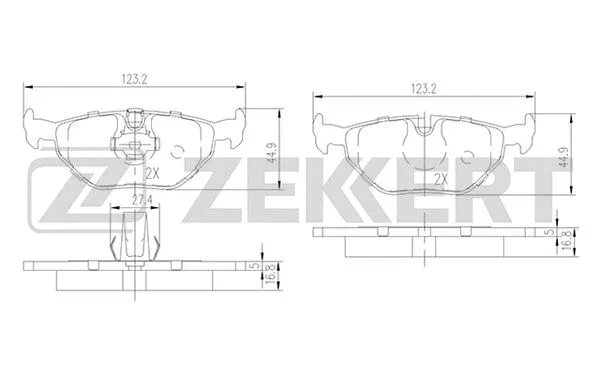 Brake Pad Set, disc brake (BS-2850)