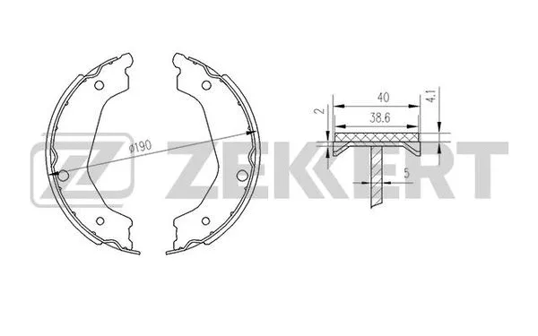 Brake Shoe Set, parking brake