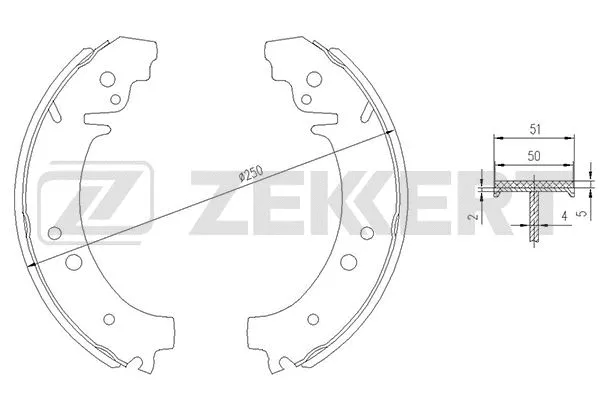 Brake Shoe Set (BK-4273)