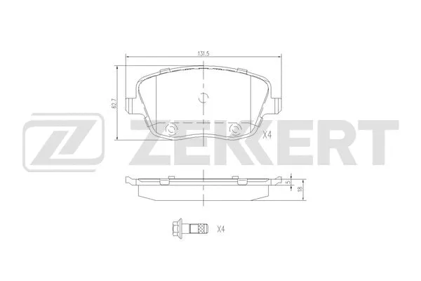 Brake Pad Set, disc brake (BS-2903)