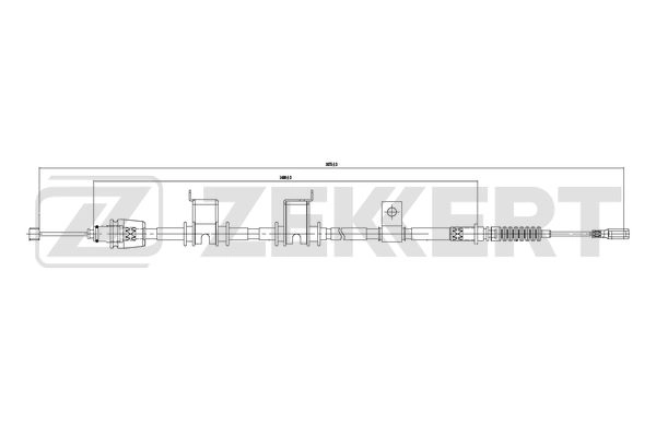 Cable Pull, parking brake (BZ-1308)