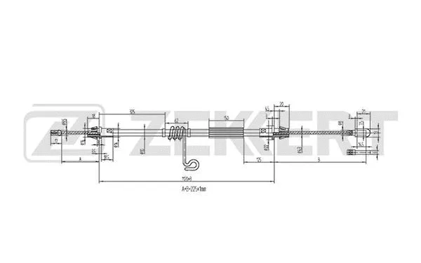Cable Pull, parking brake (BZ-1244)