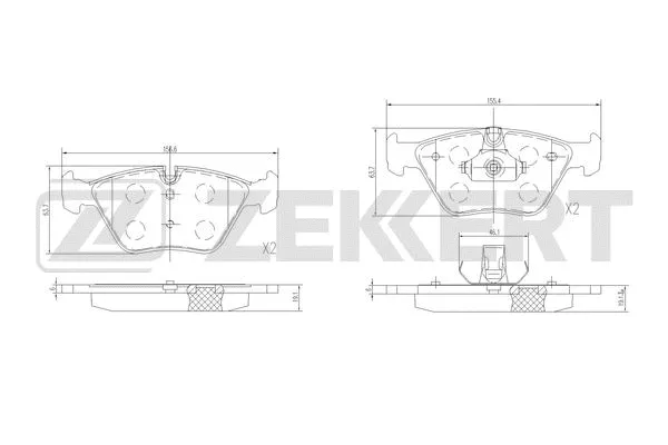 Brake Pad Set, disc brake (BS-1370)