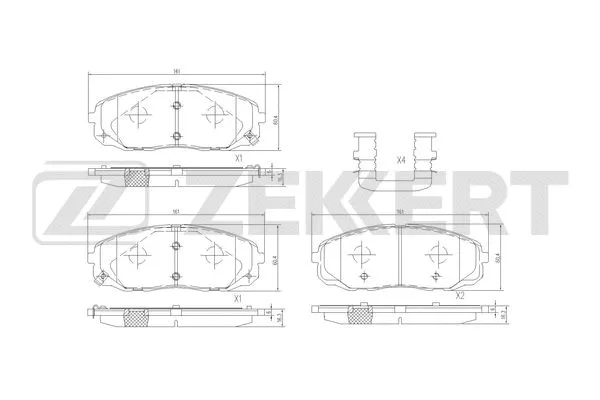 Brake Pad Set, disc brake (BS-3060)
