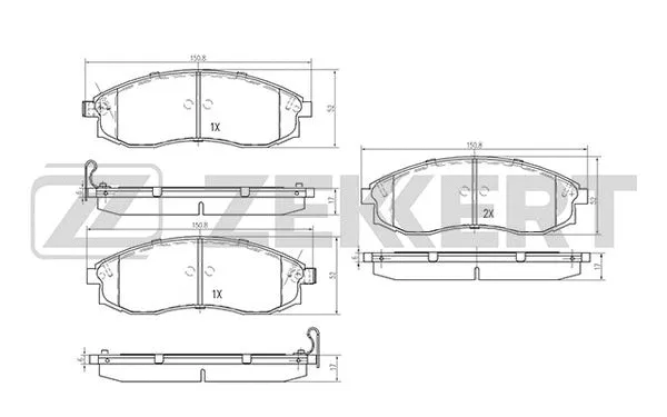 Brake Pad Set, disc brake (BS-2537)