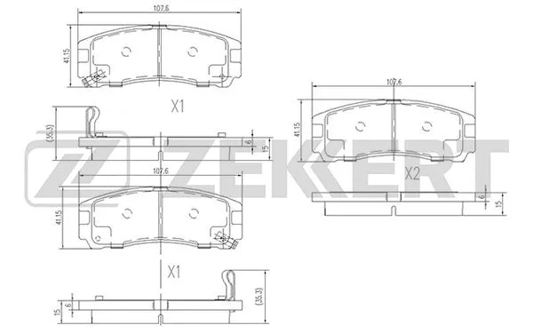Brake Pad Set, disc brake (BS-1347)