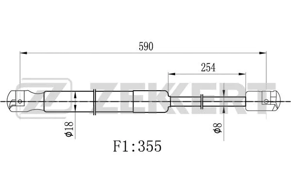 Gas Spring, bonnet (GF-2008)