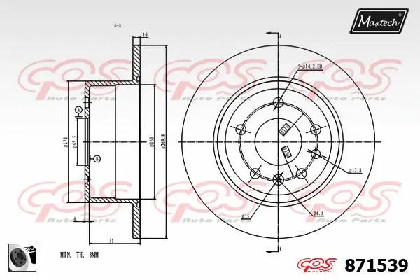 Seal, brake caliper piston (70180370)