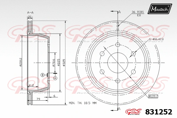 Piston, brake caliper (72954076)