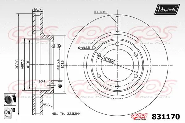 Guide Bolt, brake caliper (71810040)