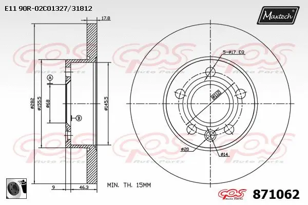 Piston, brake caliper (72957004)
