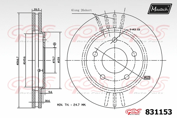 Piston, brake caliper (72946015)