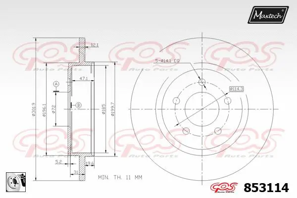 Seal, brake caliper piston (70180189)