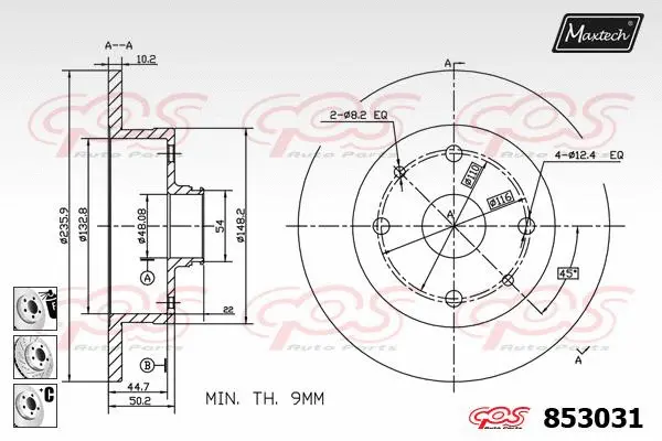 Piston, brake caliper (72954019)