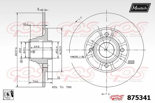 Guide Bolt, brake caliper (71810116)