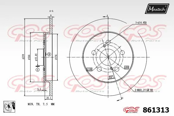 Piston, brake caliper (72954069)