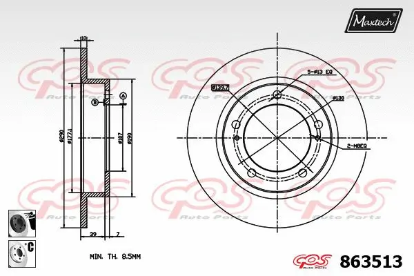 Piston, brake caliper (72960027)