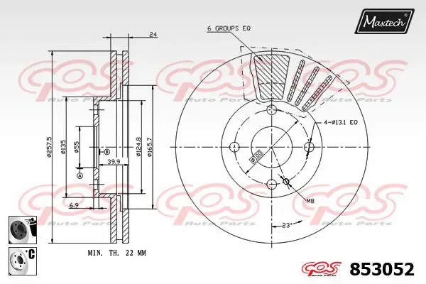 Piston, brake caliper (72951014)