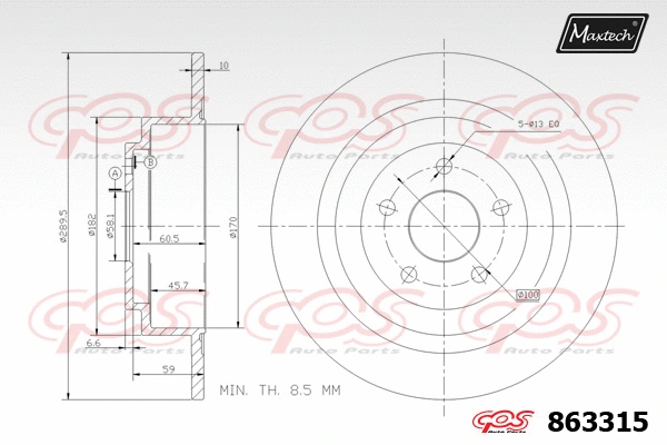 Seal, brake caliper piston (70180403)