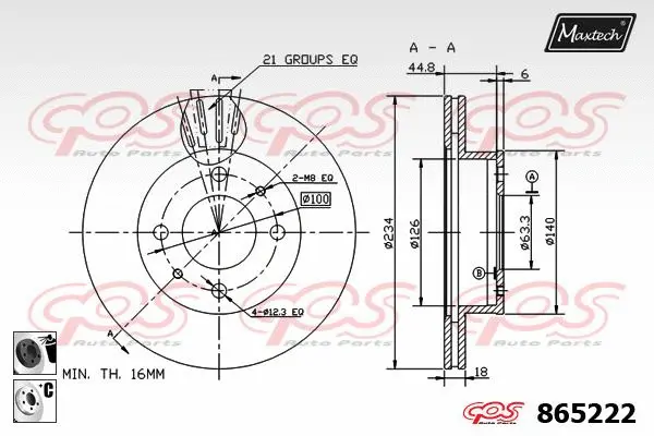 Piston, brake caliper (72942006)