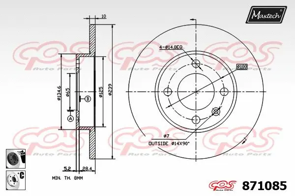Guide Bolt, brake caliper (71810014)