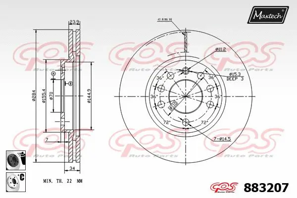 Guide Bolt, brake caliper (71810241)
