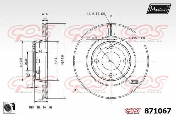 Piston, brake caliper (72957013)
