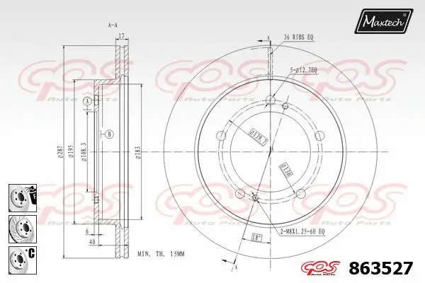 Seal, brake caliper piston (70180379)