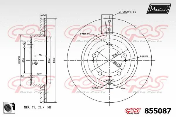 Piston, brake caliper (72943026)