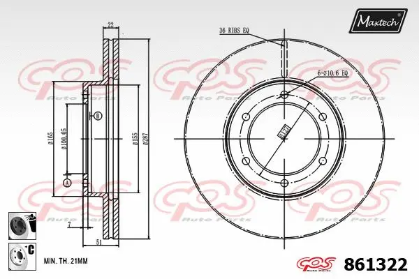 Piston, brake caliper (72938017)