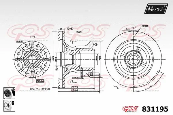 Guide Bolt, brake caliper (71810231)