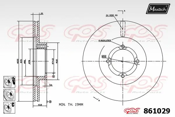 Piston, brake caliper (72938023)