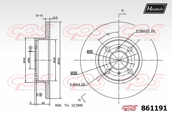 Piston, brake caliper (72938046)