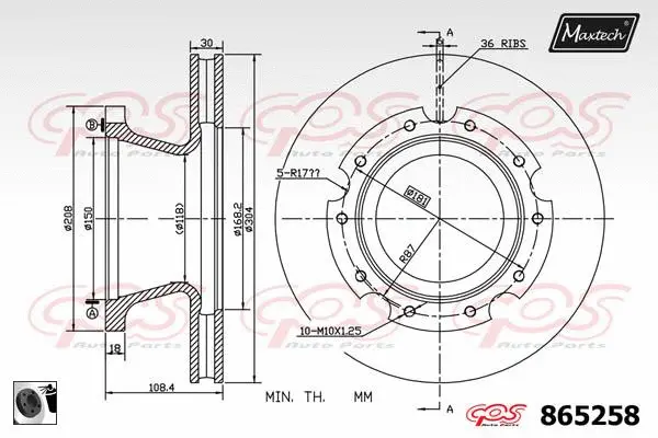 Seal, brake caliper piston (70180339)