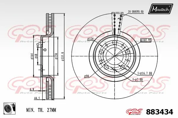 Piston, brake caliper (72936023)